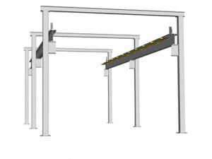 Free Standing Top Running Header Braced Runway Structure Free Standing Top Running Header Braced Runway Structure