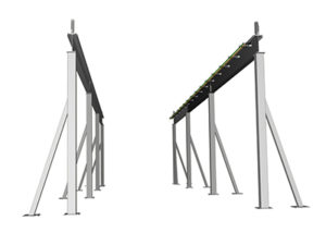 Semi Free Standing Knee Braced Runway Structure Semi Free Standing Knee Braced Runway Structure