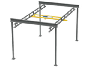 Free Standing Enclosed Track Workstation Crane