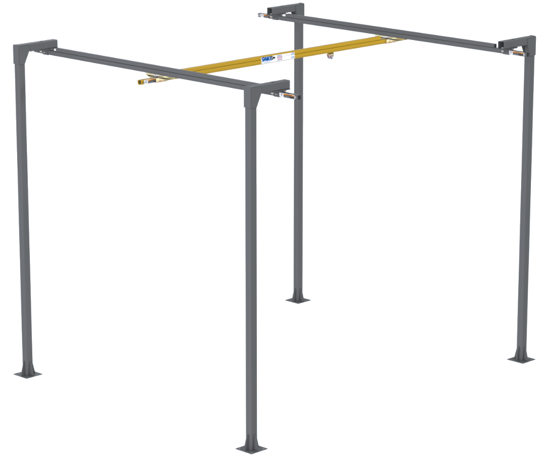Freestanding Headerless Workstation Bridge Crane